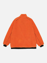 Sherpa-Mantel mit Denim-Einsätzen